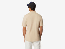 Load image into Gallery viewer, Fish Tail Short Cotton Piqué Short Sleeve Henley Shirt - Beige
