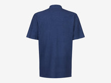 Load image into Gallery viewer, Fish Tail Short Cotton Piqué Short Sleeve Henley Shirt - Mid Blue
