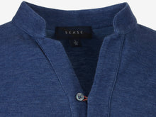 Load image into Gallery viewer, Fish Tail Short Cotton Piqué Short Sleeve Henley Shirt - Mid Blue
