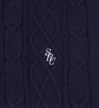 Load image into Gallery viewer, SRC Cableknit Vest - Navy/White
