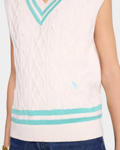 Load image into Gallery viewer, SRC Cableknit Vest - Off White/Caribbean
