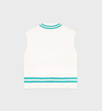 Load image into Gallery viewer, SRC Cableknit Vest - Off White/Caribbean

