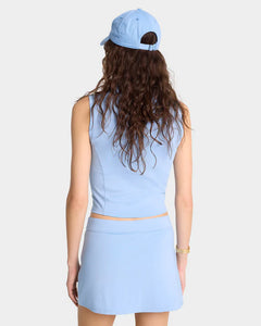 SRC Sports Polo Vest Sky Blue/White