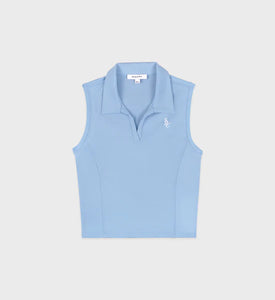 SRC Sports Polo Vest Sky Blue/White