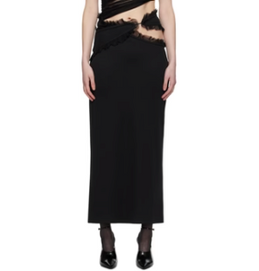 Carina Interlinked Long Skirt - Black