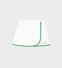 Load image into Gallery viewer, Serif Logo Embroidered Wrap Skirt - White/Verde
