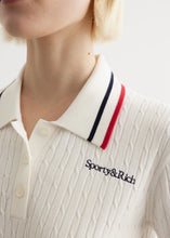 Load image into Gallery viewer, Serif Logo Mila Polo Short Sleeves - White
