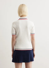 Load image into Gallery viewer, Serif Logo Mila Polo Short Sleeves - White
