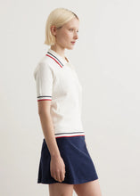 Load image into Gallery viewer, Serif Logo Mila Polo Short Sleeves - White
