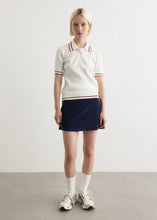 Load image into Gallery viewer, Serif Logo Mila Polo Short Sleeves - White
