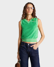 Load image into Gallery viewer, Serif Logo Terry Vest Verde/White
