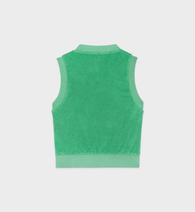 Serif Logo Terry Vest Verde/White