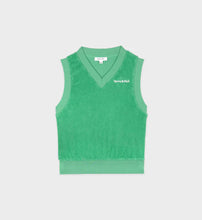 Load image into Gallery viewer, Serif Logo Terry Vest Verde/White
