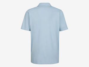 T-Shirt Crew Cotton Jersey Garment Dyed Polo T Shirt - Sky Blue