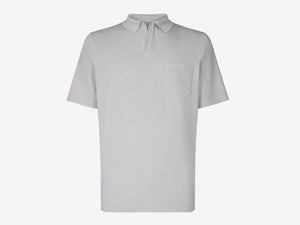 T-Shirt Crew Cotton Jersey Garment Dyed Polo T Shirt - Pearl Grey