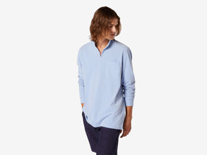 Polo Ellen Cotton Chambray Ellen’s Neck Shirt - Sky Blue