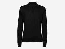 Load image into Gallery viewer, Lasca Super Fine Virgin Wool Polo Sweater - Caviar
