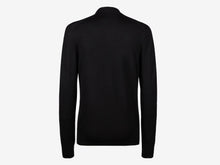 Load image into Gallery viewer, Lasca Super Fine Virgin Wool Polo Sweater - Caviar
