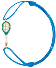 Load image into Gallery viewer, Tennis Enamel Cord Bracelet - Pistacchio Green/Eco Swim Blue

