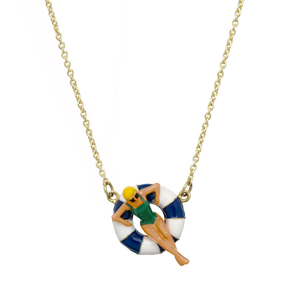 Flotadora Necklace - El.Blue/ Snow White/Mint Green