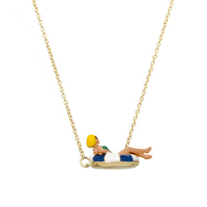 Flotadora Necklace - El.Blue/ Snow White/Mint Green