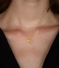 Load image into Gallery viewer, Tequila Enamel Necklace - Yellow Lemon
