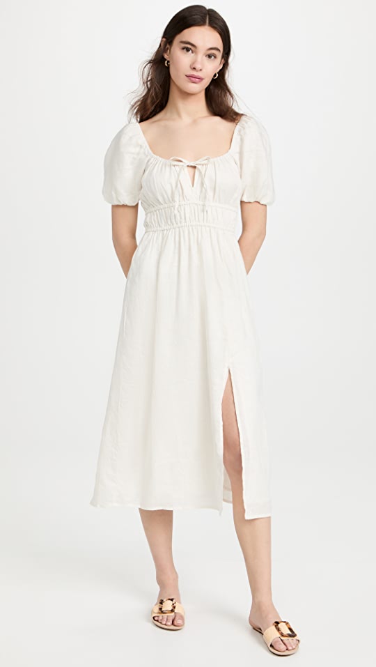 Terina Midi Dress - White