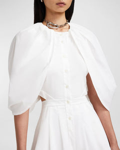 Florentina Bubble Mini Dress - White