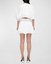Load image into Gallery viewer, Florentina Bubble Mini Dress - White
