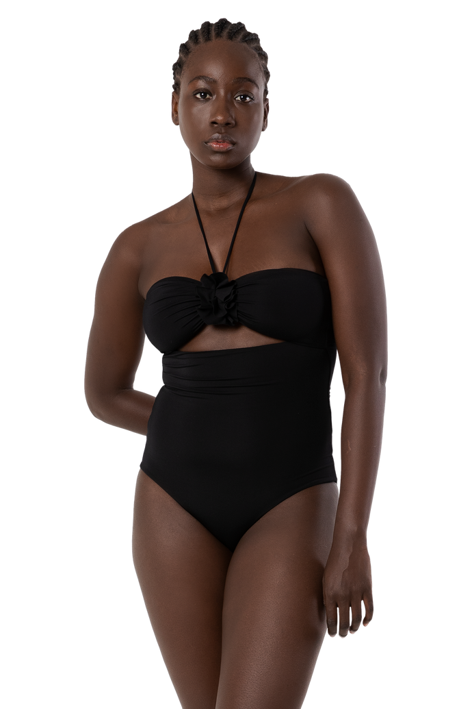 Yina One Piece Bathing Suit- Black