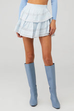 Load image into Gallery viewer, Ruffle Mini Skirt - Horizon Blue Hand Dye
