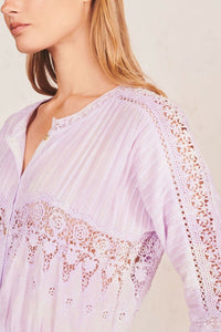 Beth Dress - Violet Splash Hand Dye