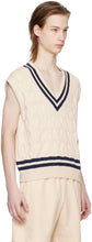 Load image into Gallery viewer, SRC Cableknit Vest - Cream/Navy

