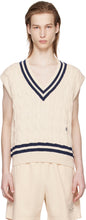 Load image into Gallery viewer, SRC Cableknit Vest - Cream/Navy
