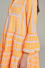 Load image into Gallery viewer, Ella Sleeveless Short Dress - Orange/White
