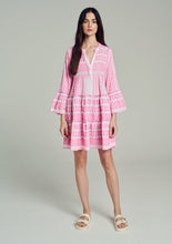 Load image into Gallery viewer, Ella Sleeveless Short Dress - Pink/ White
