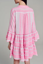 Load image into Gallery viewer, Ella Sleeveless Short Dress - Pink/ White
