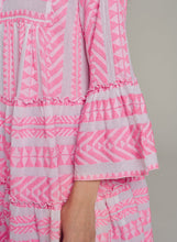 Load image into Gallery viewer, Ella Sleeveless Short Dress - Pink/ White
