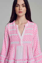 Load image into Gallery viewer, Ella Sleeveless Short Dress - Pink/ White
