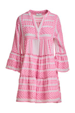 Load image into Gallery viewer, Ella Sleeveless Short Dress - Pink/ White
