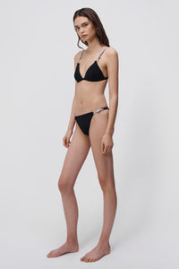 Brighton Diamante Strap Bikini Top - Black