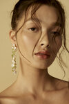 Pearl Petals Peridot Earrings
