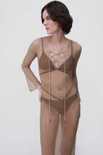 Load image into Gallery viewer, Tate Crystal Mesh Cover Up - Bronze
