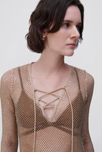 Load image into Gallery viewer, Tate Crystal Mesh Cover Up - Bronze
