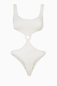 Augusta Swimsuit Crinkle - White