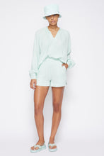 Load image into Gallery viewer, Anneka Organic Cotton Gauze Relaxed Tie Front Blouse - Seafoam

