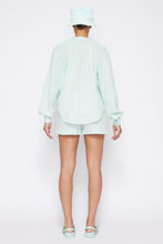 Load image into Gallery viewer, Anneka Organic Cotton Gauze Relaxed Tie Front Blouse - Seafoam
