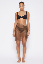 Load image into Gallery viewer, Doris Crystal Mesh Cover-Ups Sarong Mini Skirt - Caraway
