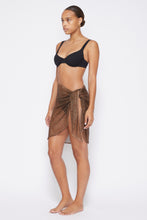 Load image into Gallery viewer, Doris Crystal Mesh Cover-Ups Sarong Mini Skirt - Caraway
