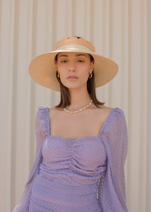 Donna Crown Panama - Natural Straw/Natural Leather